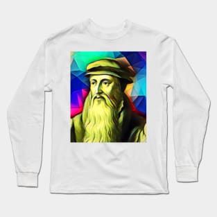 John Knox Colourful Portrait | John Knox Artwork 7 Long Sleeve T-Shirt